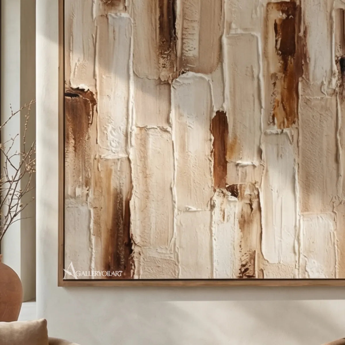 textured-3d-weathered-abstract-blocks-cream-sand-beige-warm-brown-and-rust-wall-art-in-close-view