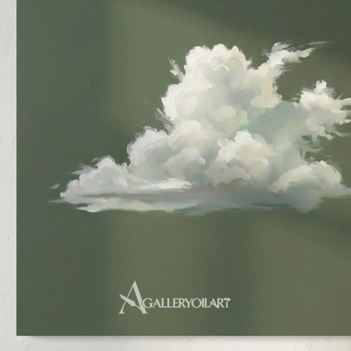 white-cloud-on-green-ground-pop-art-green-wall-art-art-detail