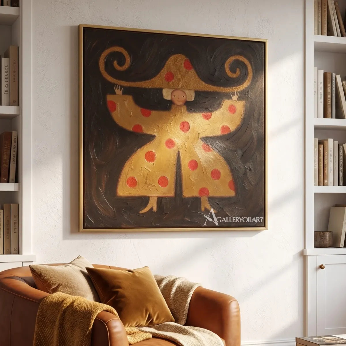 square-folk-art-wide-brimmed-dancer-in-ochre-above-a-sofa